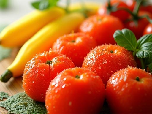 鮮度を保たれた高品質な日本の生鮮食品が並ぶ様子。